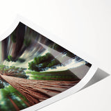 Extra large wall art featuring line art flowers and sequoia trees in black and white, ideal for large living room decor.