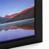 Extra large framed canvas of a textured Colorado scenery in black with colorful accents, ideal for living room decor.