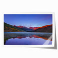 Extra large rolled print of Vail, Colorado scenery with vibrant green and blue tones, ideal for art wall dining room.