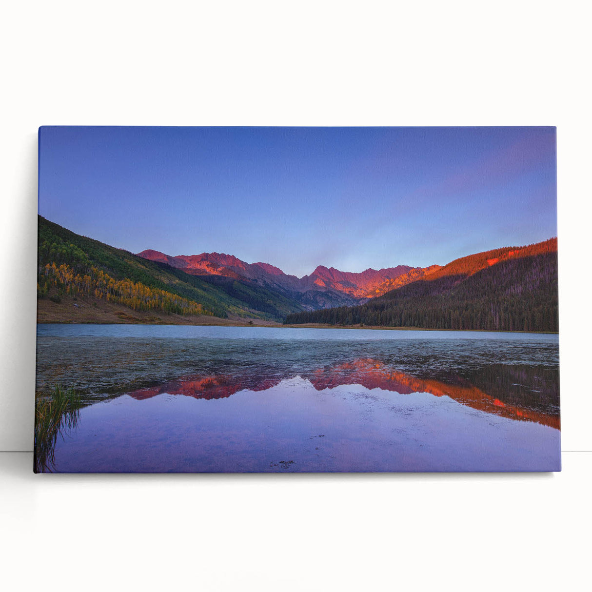 Black and white large art of Vail, Colorado scenery on stretched canvas, suitable for kitchen or bedroom.