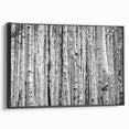 Black and white landscape art painting of Aspen, Colorado on a framed canvas, ideal for bedroom wall decor.