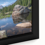 Extra large framed canvas featuring a textured depiction of Boulder, Colorado.