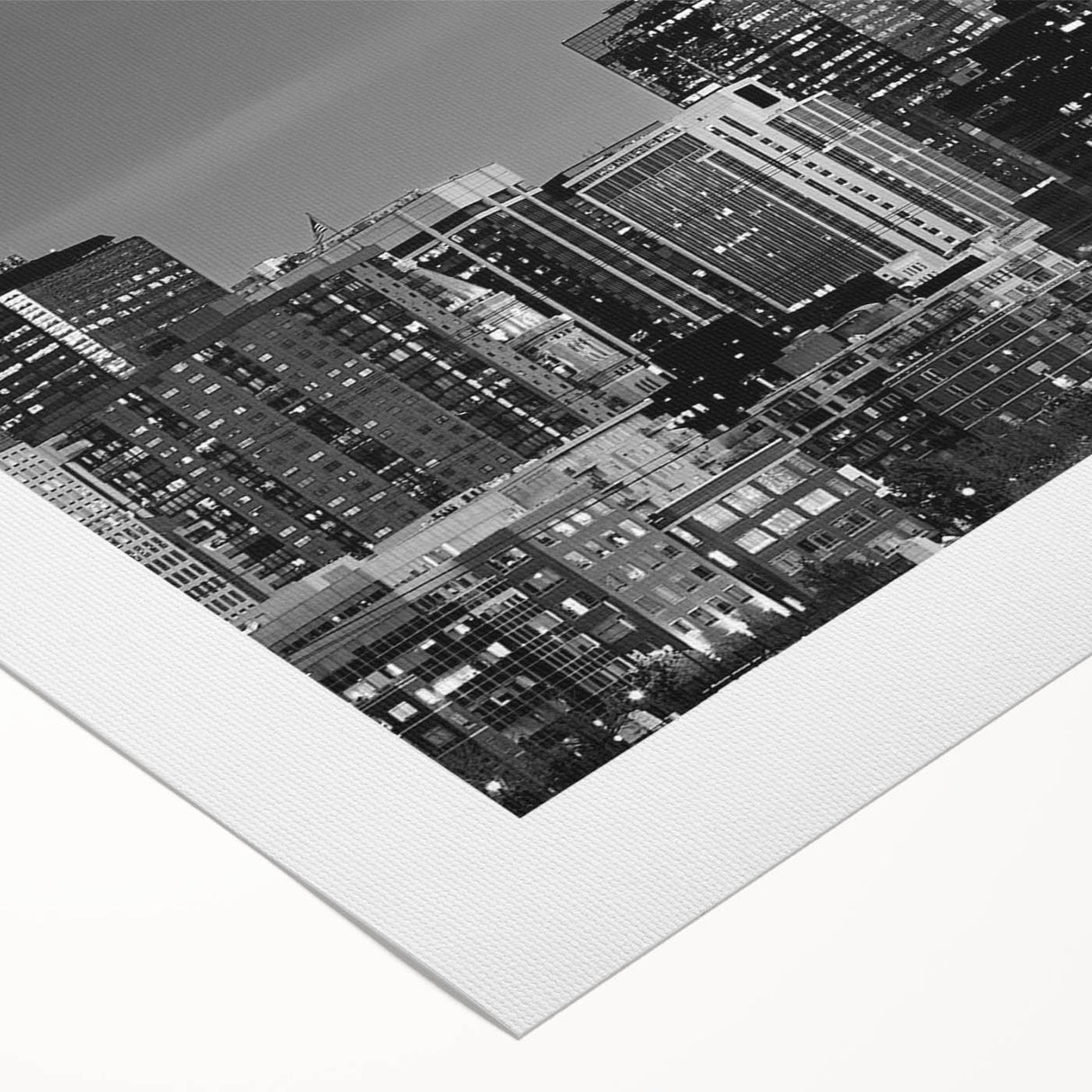 Art deco poster of Denver skyline in muted metallic tones on rolled canvas, ideal for dining room wall art.