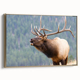 Framed canvas depicting the Rocky Mountains in Colorado with muted earth tones, ideal for bedroom wall art.