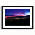 Extra large, textured abstract art print of Colorado Springs in vibrant colors on a framed canvas.
