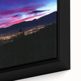 Textured black wall art featuring a colorful Colorado Springs landscape on extra large framed canvas.