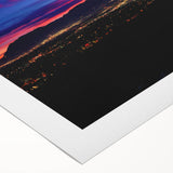 Art deco poster of Colorado Springs scenery in muted earth tones on rolled canvas, suitable for dining room wall art.