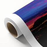 Art Deco style poster of Colorado Springs scenery in pastel shades on rolled canvas, ideal for nursery wall art.