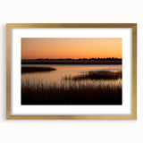 Abstract art print of Connecticut scenery in textured gold frame, ideal for extra large wall art in living room.