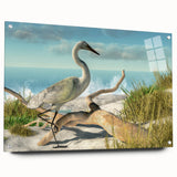 Large abstract wall art depicting Daytona scenery in vibrant colors on acrylic glass, suitable for bedroom or dining room.