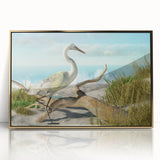 Mid-century modernist Daytona scenery acrylic print in gold frame, suitable for modern art wall decor.