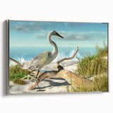 Framed canvas of a vintage Daytona landscape painting with vibrant colors on a black background, ideal for living room decor.