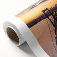Art deco poster of Delaware scenery on rolled canvas, featuring muted pastel shades, ideal for nursery wall art.