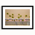 Abstract art print of Fort Lauderdale in colorful, textured style on a large framed canvas, suitable for living room decor.