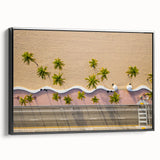 Black and white framed canvas of Fort Lauderdale landscape, ideal for bedroom wall art.