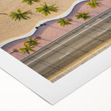 Art deco poster of Fort Lauderdale skyline in pastel shades on rolled canvas, suitable for dining room wall art.