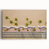 Black and white stretched canvas of Fort Lauderdale skyline, ideal for kitchen wall art.