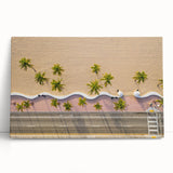 Black and white stretched canvas of Fort Lauderdale scenery, ideal for kitchen wall art.
