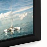 Extra large framed canvas of a textured Florida Keys scenery in black with colorful art accents, ideal for living room decor.