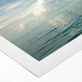 Art Deco poster featuring a serene Florida Keys landscape on rolled canvas, suitable for dining room decor.