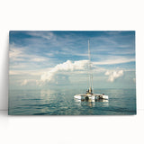 Black and white stretched canvas of Florida Keys scenery, ideal for kitchen wall art or bedroom ambiance.