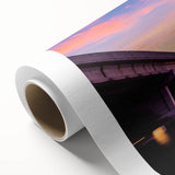 Art deco poster of Tampa skyline in pastel shades on rolled canvas, suitable for nursery wall art or dining room decor.
