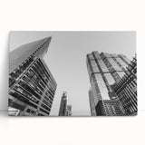 Black and white stretched canvas of Atlanta skyline, ideal for kitchen wall art or bedroom ambiance.