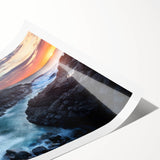 Extra large wall art featuring line art flowers in neutral tones on rolled print, suitable for large living room decor.