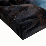 Black and white landscape art painting of Kauai, Hawaii on stretched canvas, ideal for bedroom wall decor.