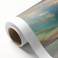 Art deco poster of Maui scenery with vibrant sunset colors on rolled canvas, ideal for nursery wall art.