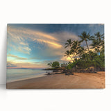 Black and white stretched canvas of Maui scenery, ideal for kitchen wall art or bedroom ambiance.