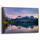 Black and white framed canvas featuring a vintage-style Idaho landscape, ideal for bedroom wall decor.