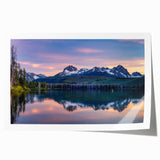 Extra large rolled print of Idaho scenery with vibrant green and blue tones, suitable as art wall for dining room.