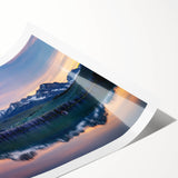 Extra large rolled canvas print featuring line art flowers in subtle hues, ideal for large living room wall art.