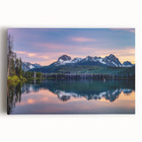 Large black and white stretched canvas featuring a serene Idaho landscape, ideal for kitchen wall art.