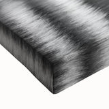 Large art of Chicago skyline in black and white on stretched canvas, suitable for bedroom wall decor.