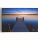 Black and white photograph of Lake Michigan, large stretched canvas, ideal for kitchen wall art.