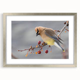 Textured abstract art print of Iowa scenery in muted earth tones, framed in silver, suitable for bedroom decor.