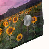 Large abstract wall art of Kansas scenery in muted earth tones on acrylic glass, suitable for dining room decor.