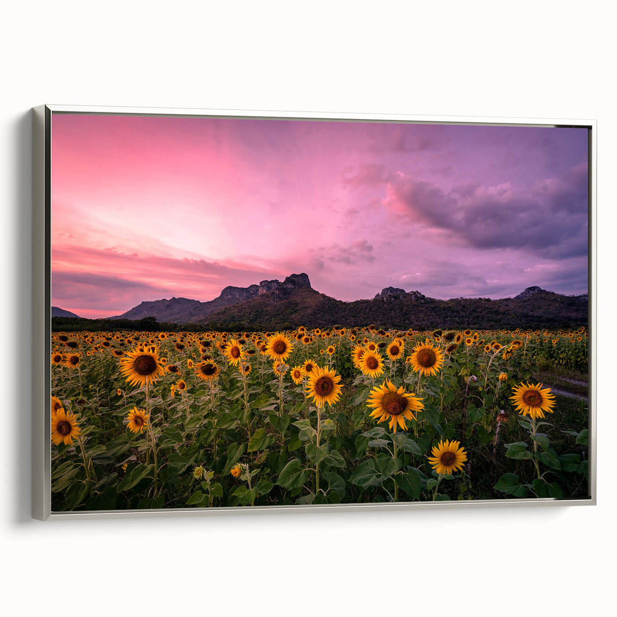 Landscape art painting of Kansas scenery in colorful art style on a framed canvas, ideal for living room decor.