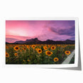 Extra large rolled print of Kansas scenery with vibrant floral elements, ideal for art wall dining room.