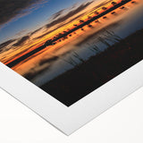 Art Deco poster featuring a vibrant Louisiana scenery on rolled canvas, suitable for dining room wall art.