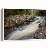 Vintage poster art of Acadia, Maine, featuring colorful landscape on extra large framed canvas, ideal for living room decor.