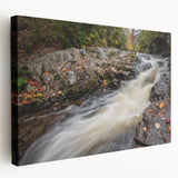 Acadia National Park scenery on stretched canvas, featuring lush greenery and serene lake, in realistic style.