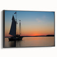 Black and white landscape art of Maine on framed canvas, ideal for bedroom wall decor.
