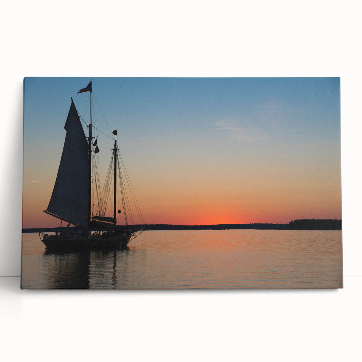Black and white photo of Maine coastline on stretched canvas, ideal for kitchen wall art or bedroom ambiance.