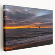 Large canvas print of Annapolis, Maryland scenery in muted earth tones, ideal for kitchen wall art.