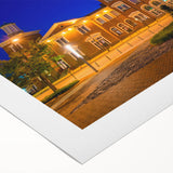 Art deco poster of Baltimore skyline in monochrome shades on rolled canvas, suitable for dining room wall.