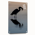 Large abstract wall art of Chesapeake Bay in muted blue and green tones on acrylic glass.