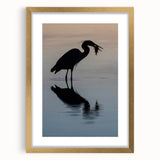 Extra large abstract art print of Chesapeake Bay in textured blues and greens on a gold-framed canvas.